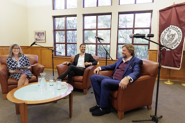 Prince Lorenzo De Medici sitting down with UALR Officials