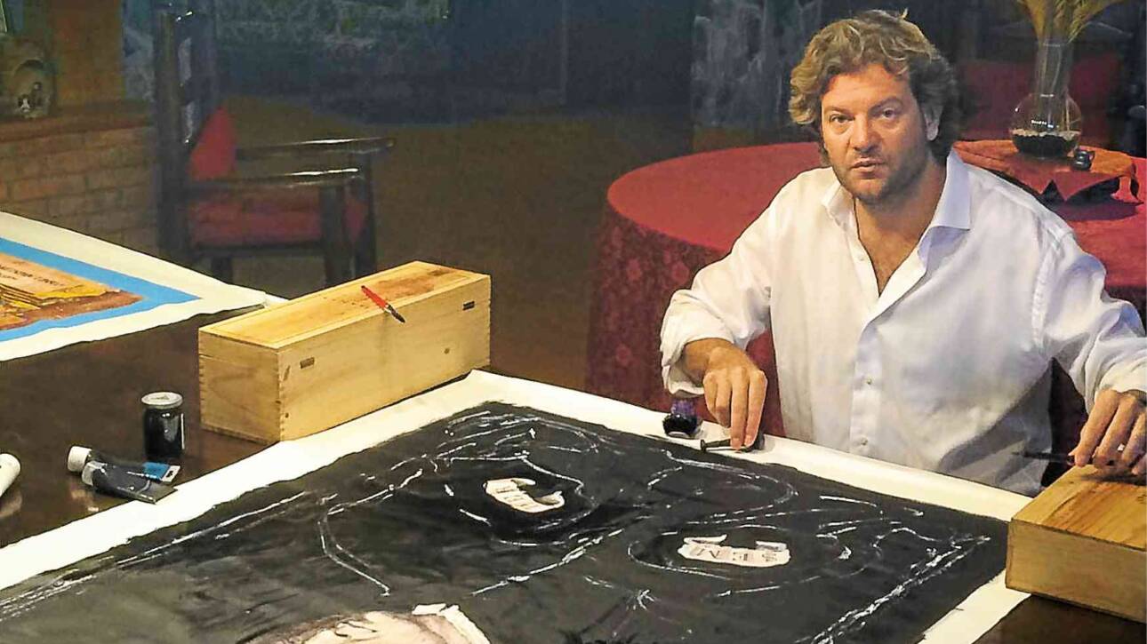 Lorenzo de' Medici working on art