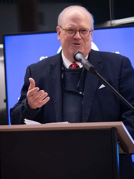 Global Solutions Institute Chairperson Mark Grobmyer speaking at the Global Solutions Summit: The Future of Food
